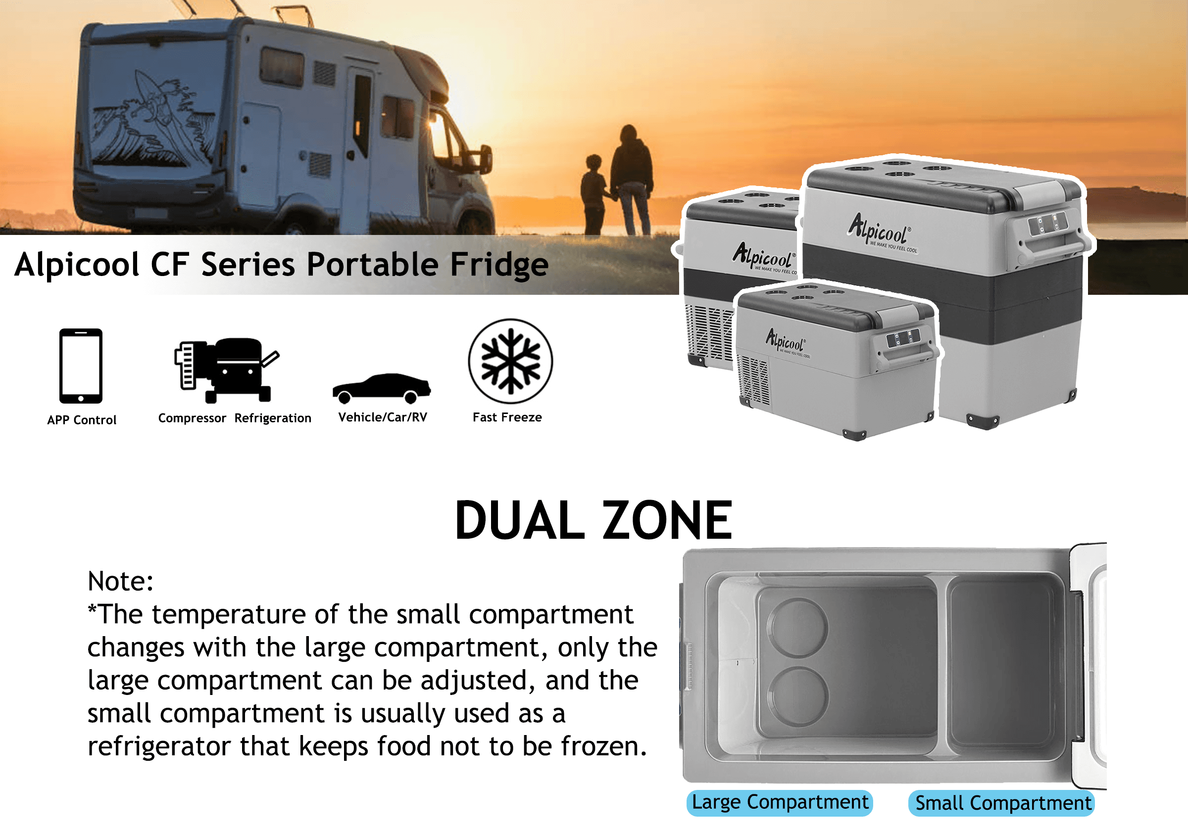 CF55 Portable Dual Zone Fridge Freezer (OEM) - Bild 9