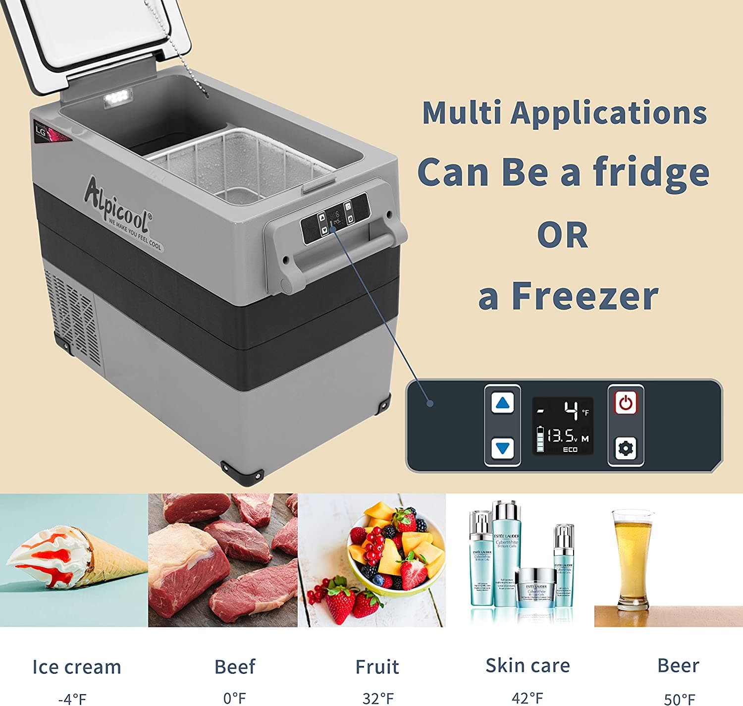 Frødak FDLGCF55 Portable Fridge Freezer - Refurbished - Bild 4