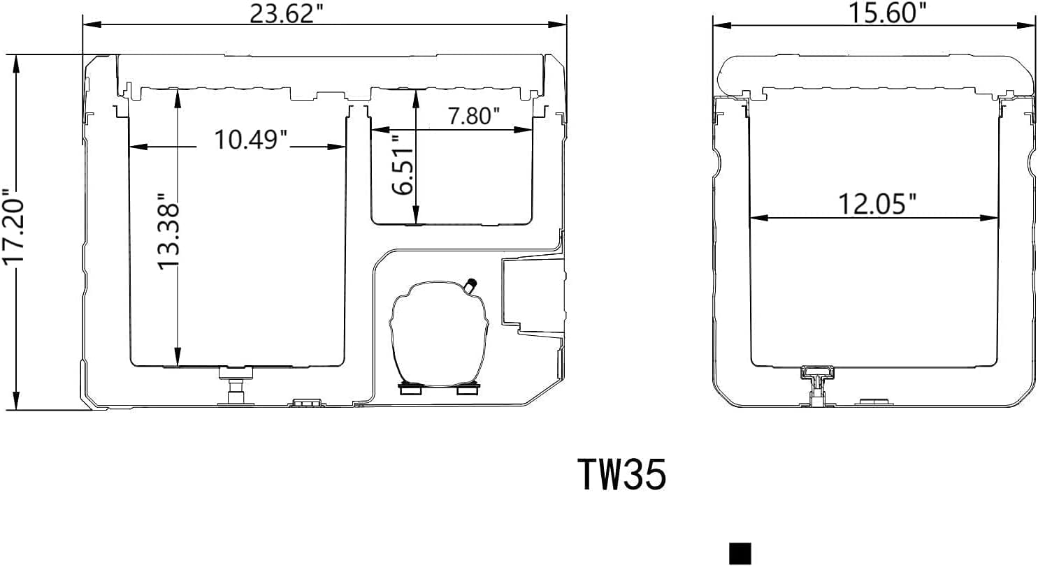 Frødak FDTW35 Portable Dual Zone Car Fridge - Bild 4