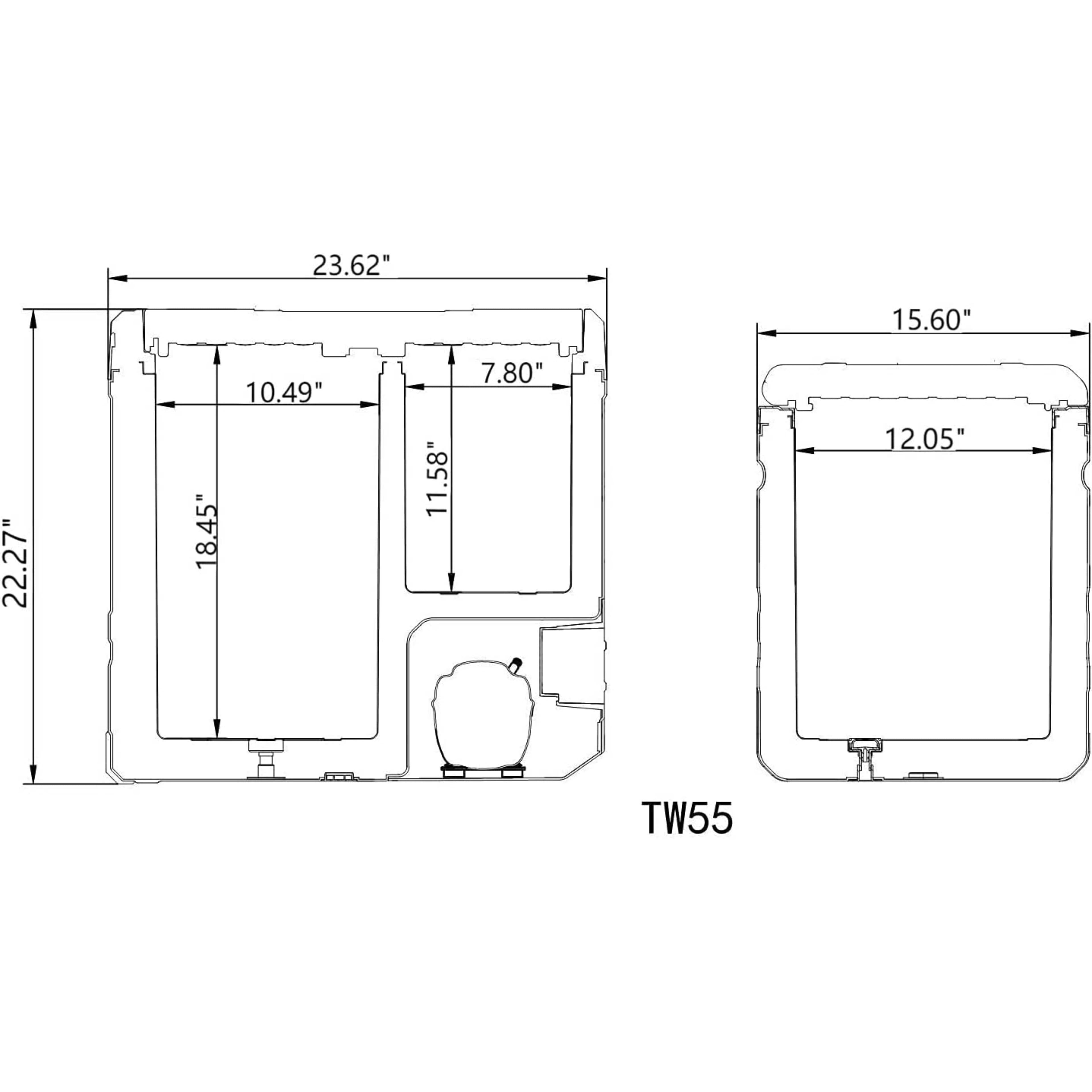 Frødak FDTW55 Portable Dual Zone Car Fridge - Bild 4