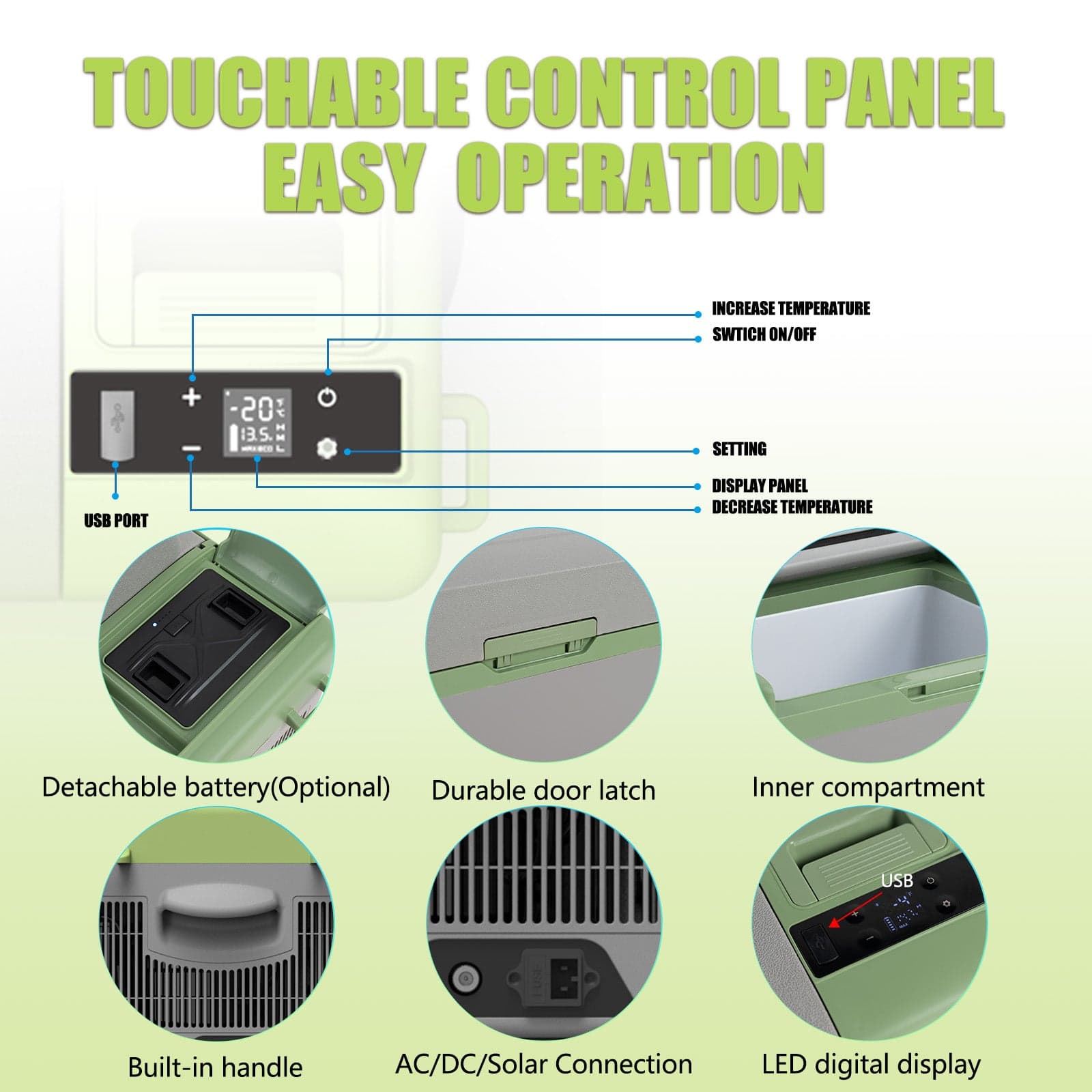 Frødak FDY15E Green Portable Car Fridge - Bild 5